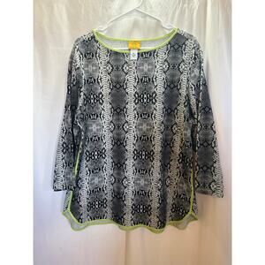 Ruby Rd. Snakeskin Print Tunic Top – XL